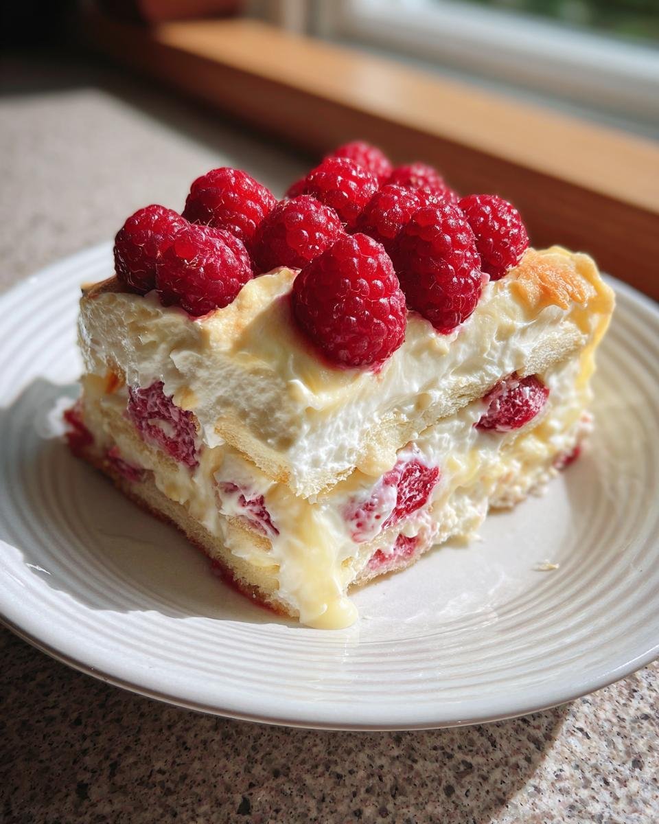 Lasagne au Chocolat Blanc & Framboises - detail 2