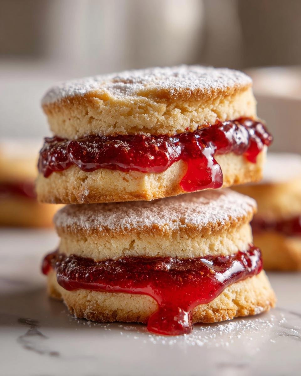 Petits sablés fourrés à la confiture de fraises - detail 1