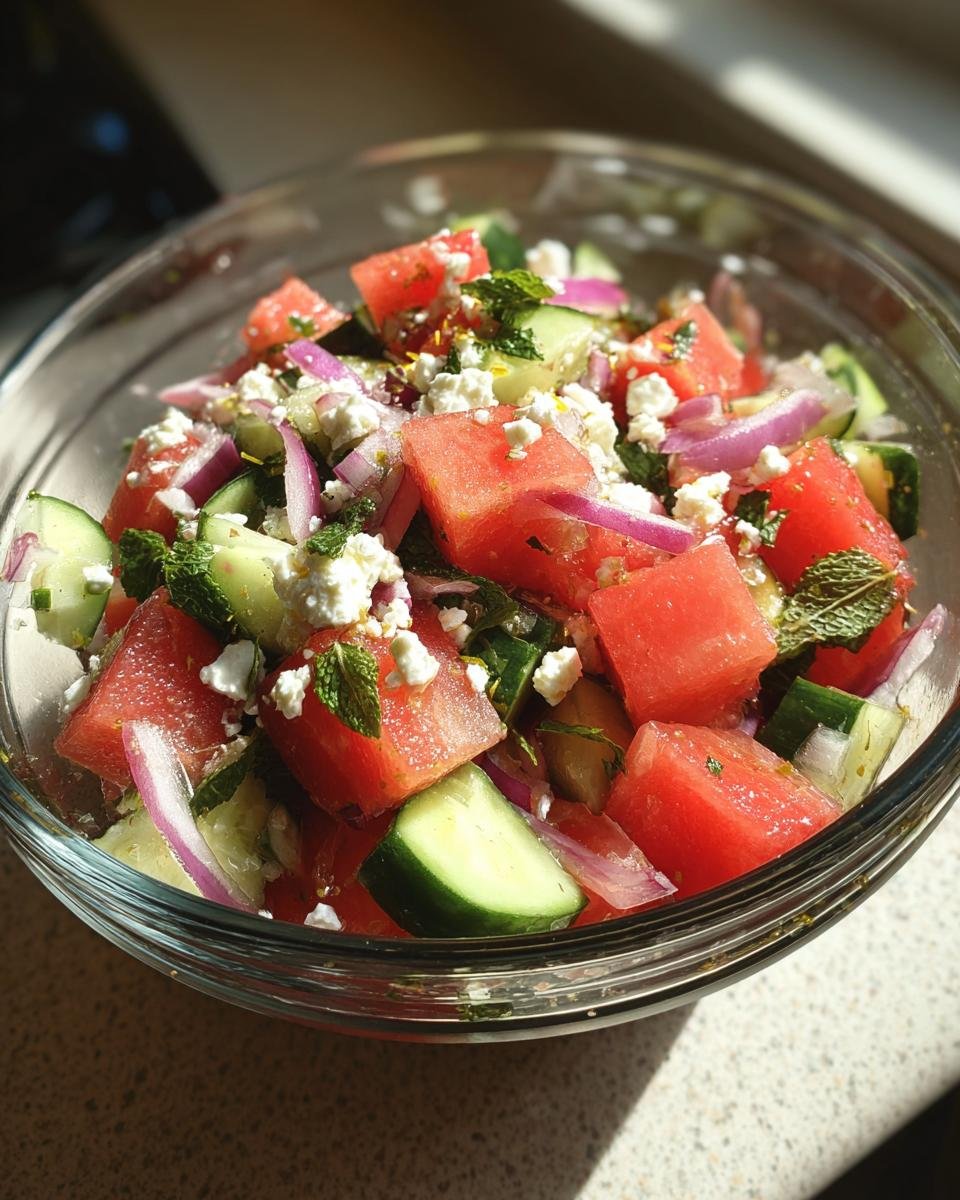 Salade Pastèque Feta : Fraîcheur d'Été - detail 1