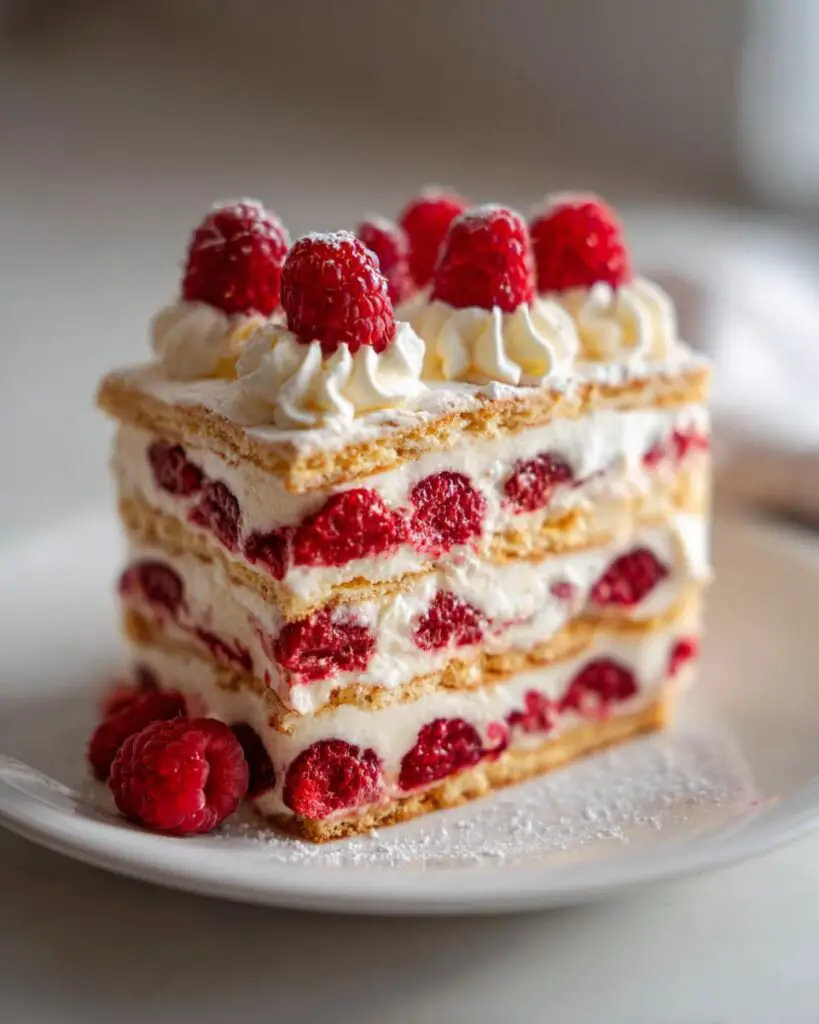 Bûche Mascarpone-Framboise Sans Cuisson – Dessert Facile et Gourmand pour les Fêtes