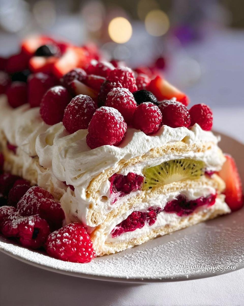 Bûche de Fête aux Fruits et Mascarpone Maison - detail 2
