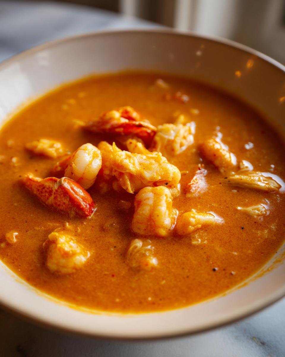 Bisque crémeuse au crabe et aux crevettes maison simple - detail 2