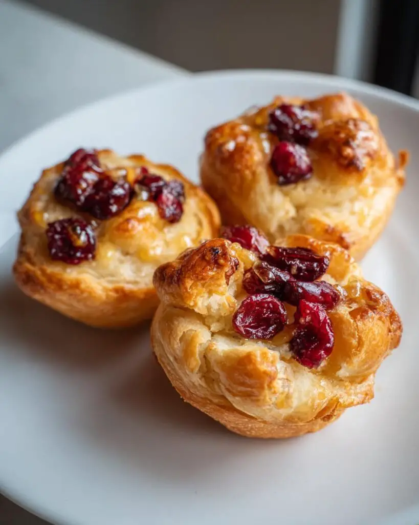 Bouchées de brie aux canneberges