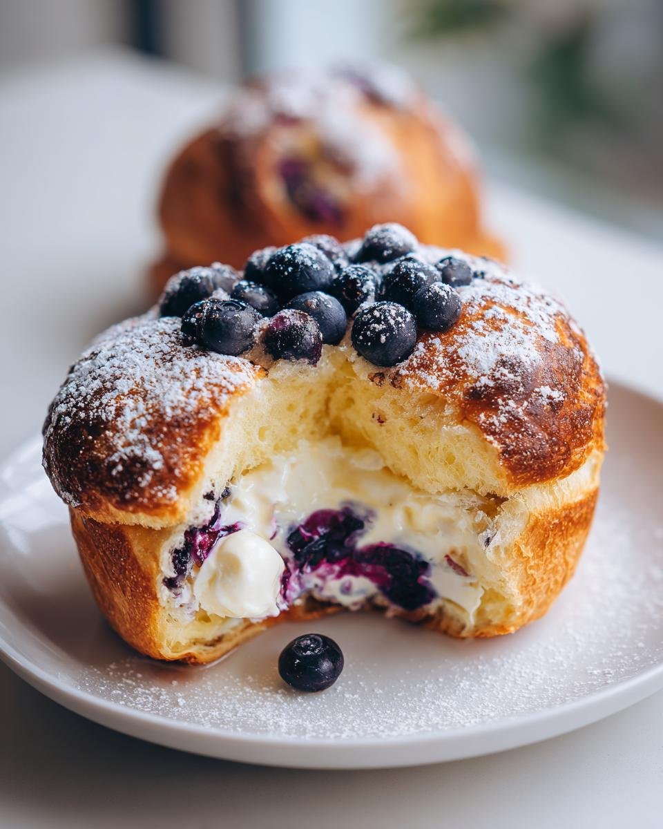Brioches au fromage et aux myrtilles - detail 1