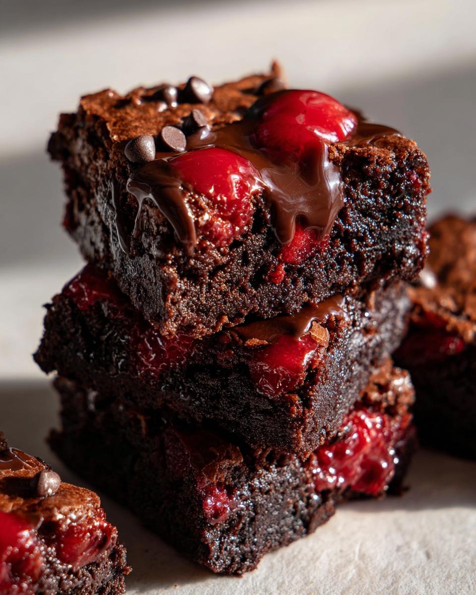 Brownies fondants aux cerises - detail 1