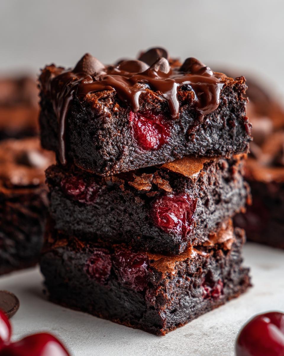 Brownies fondants aux cerises - detail 2