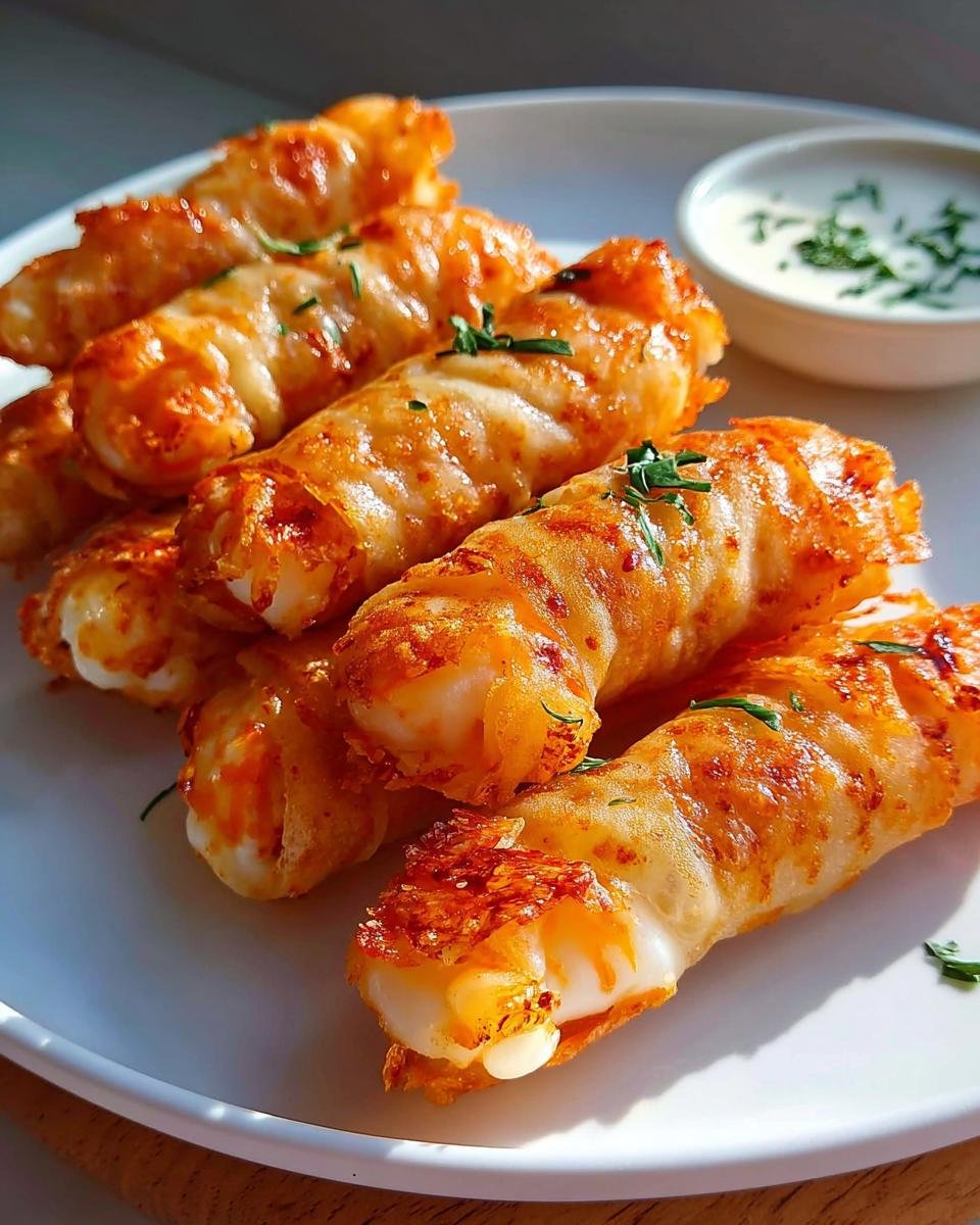 Crispy Garlic Shrimp Cigars - detail 2