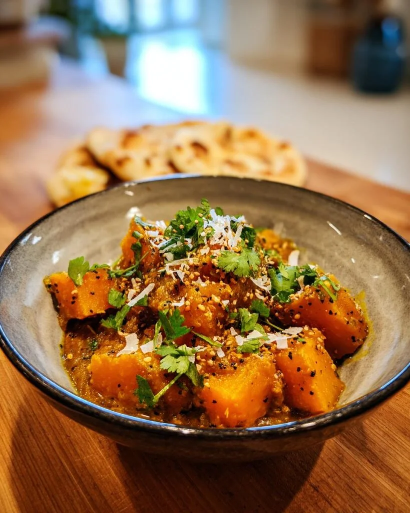 Curry de courge rôtie au tamarin et lait de coco