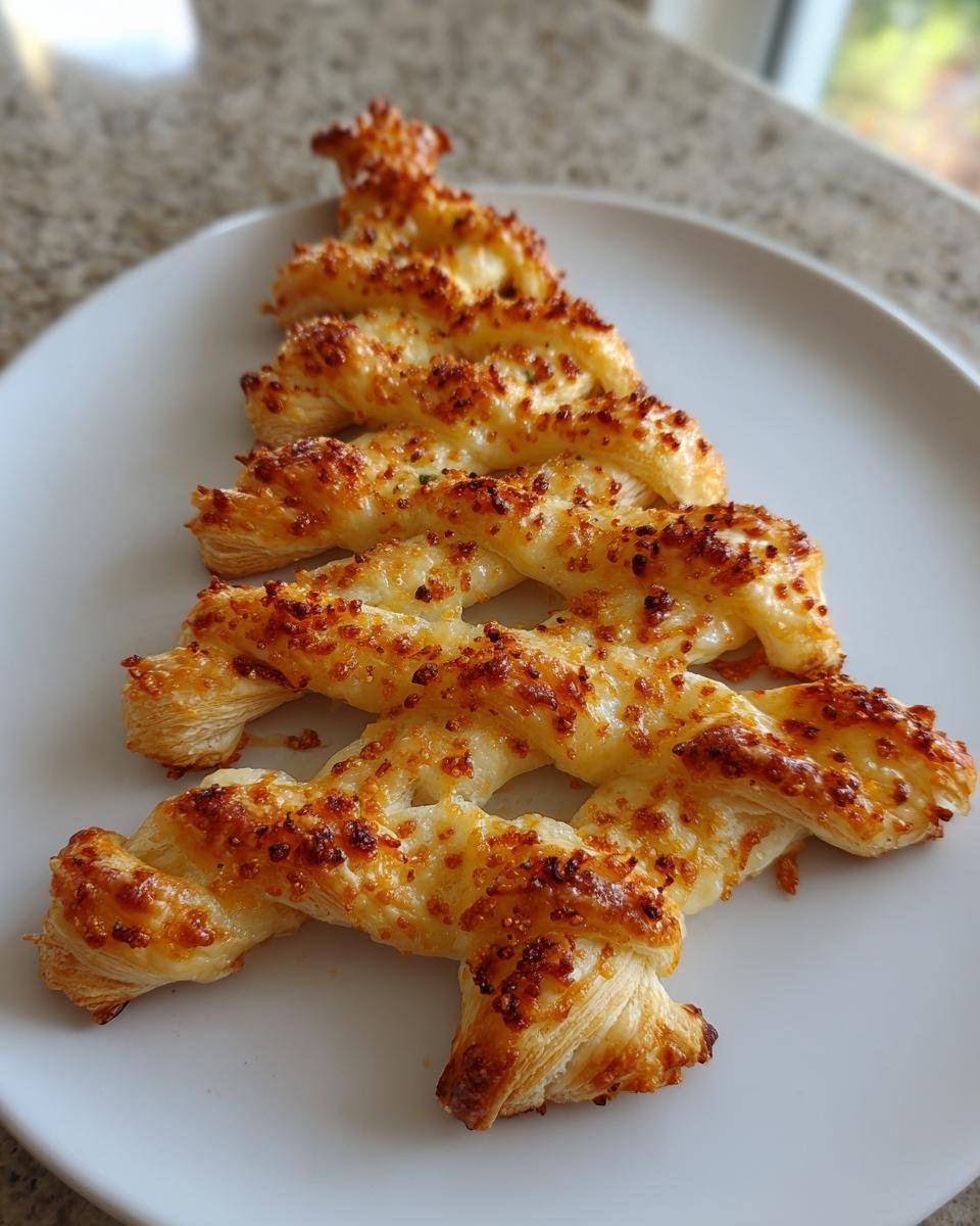 Feuilletés au fromage en forme de sapin - detail 1