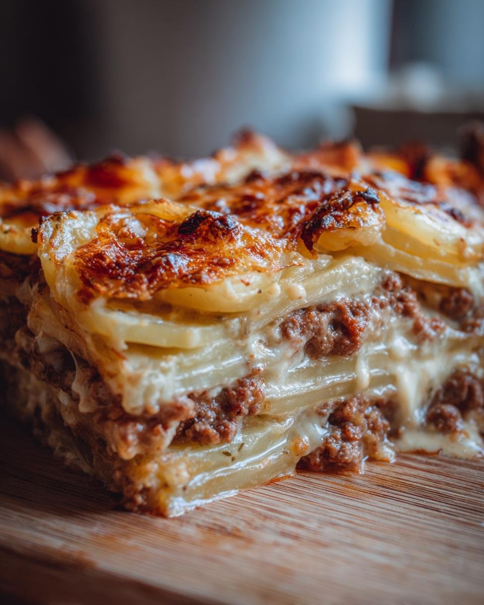 Gratin de pomme de terre et viande hachee - detail 1