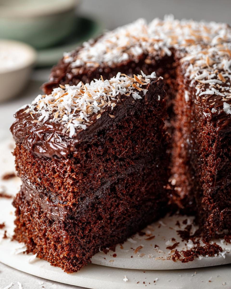 Gâteau moelleux chocolat et coco - detail 1