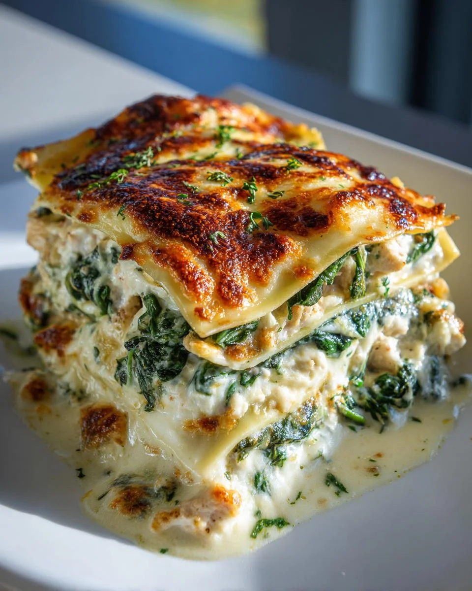 Lasagnes au poulet et aux épinards - detail 2