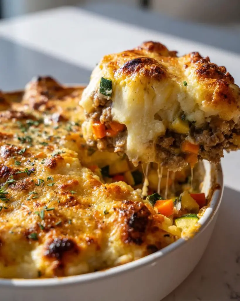 Le gratin de chou fleur sur viande hachee