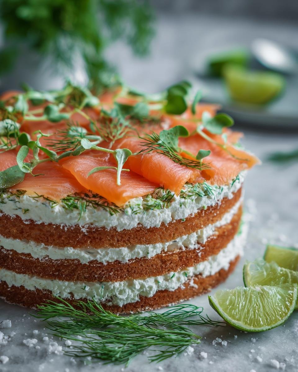 Millefeuille de saumon fumé - detail 1