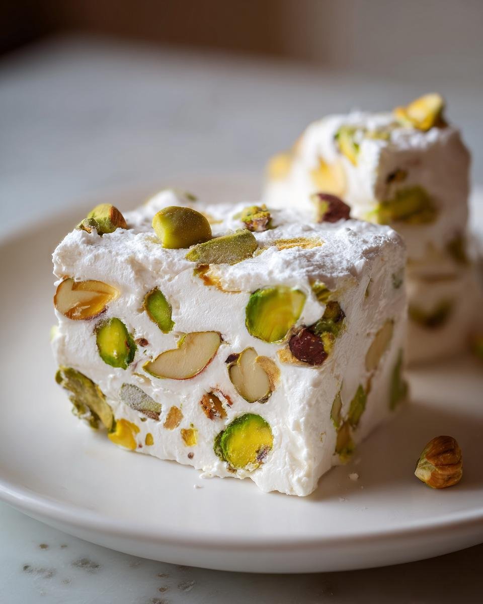 Nougat blanc au miel d'Acacia, amandes et pistaches - detail 2