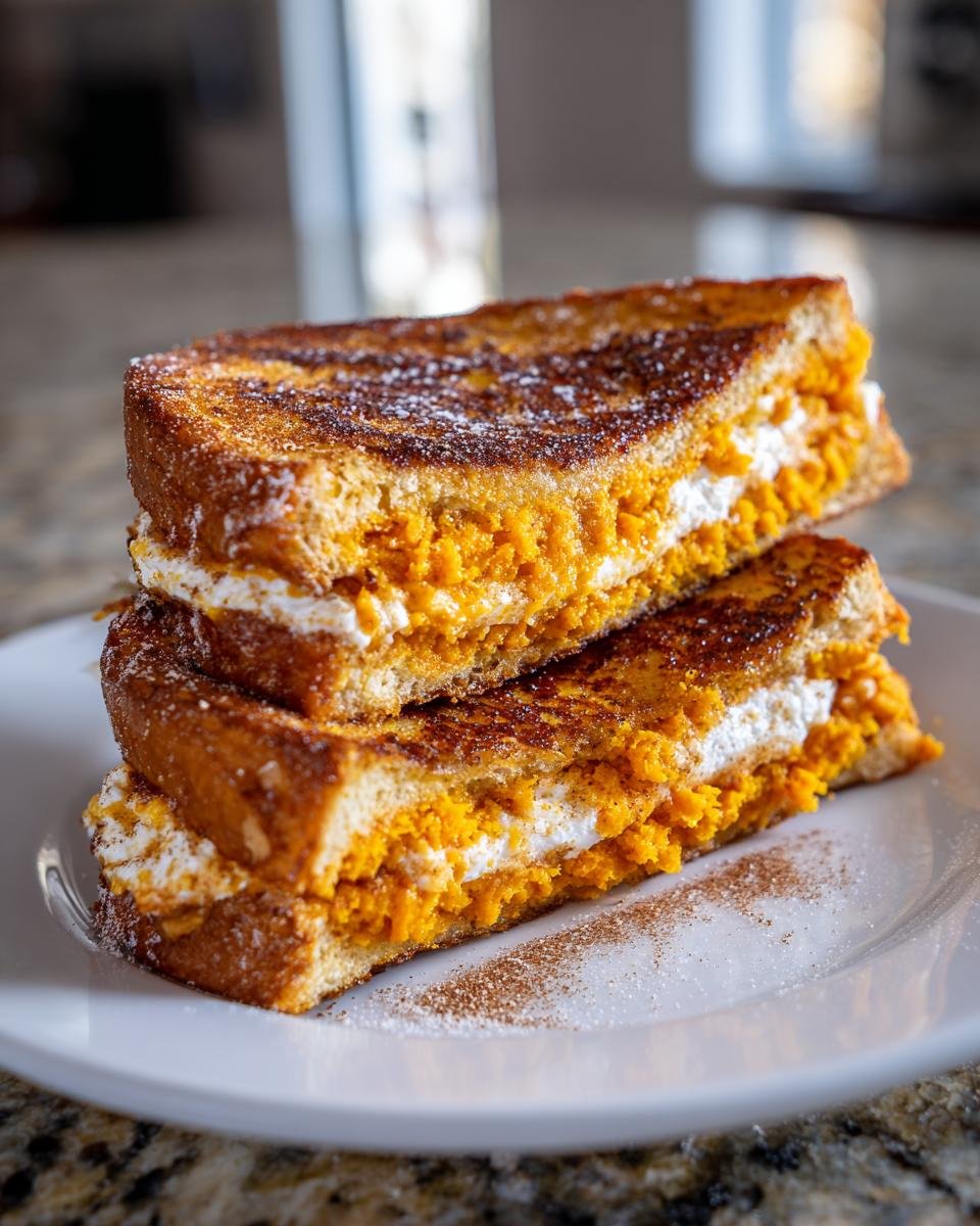 Pain perdu fourré au potiron et au fromage frais - detail 1