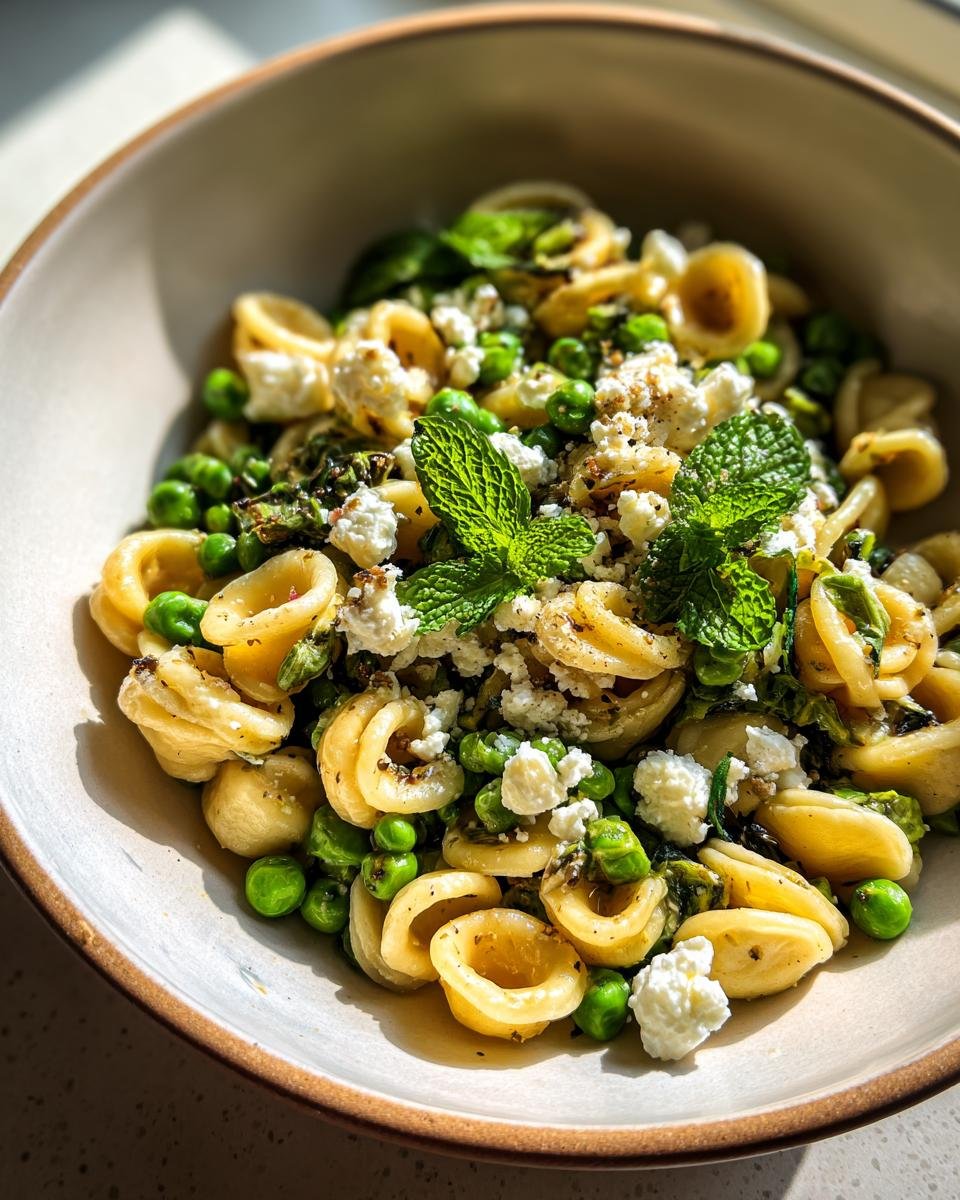 Pâtes orecchiette aux petits pois - detail 1