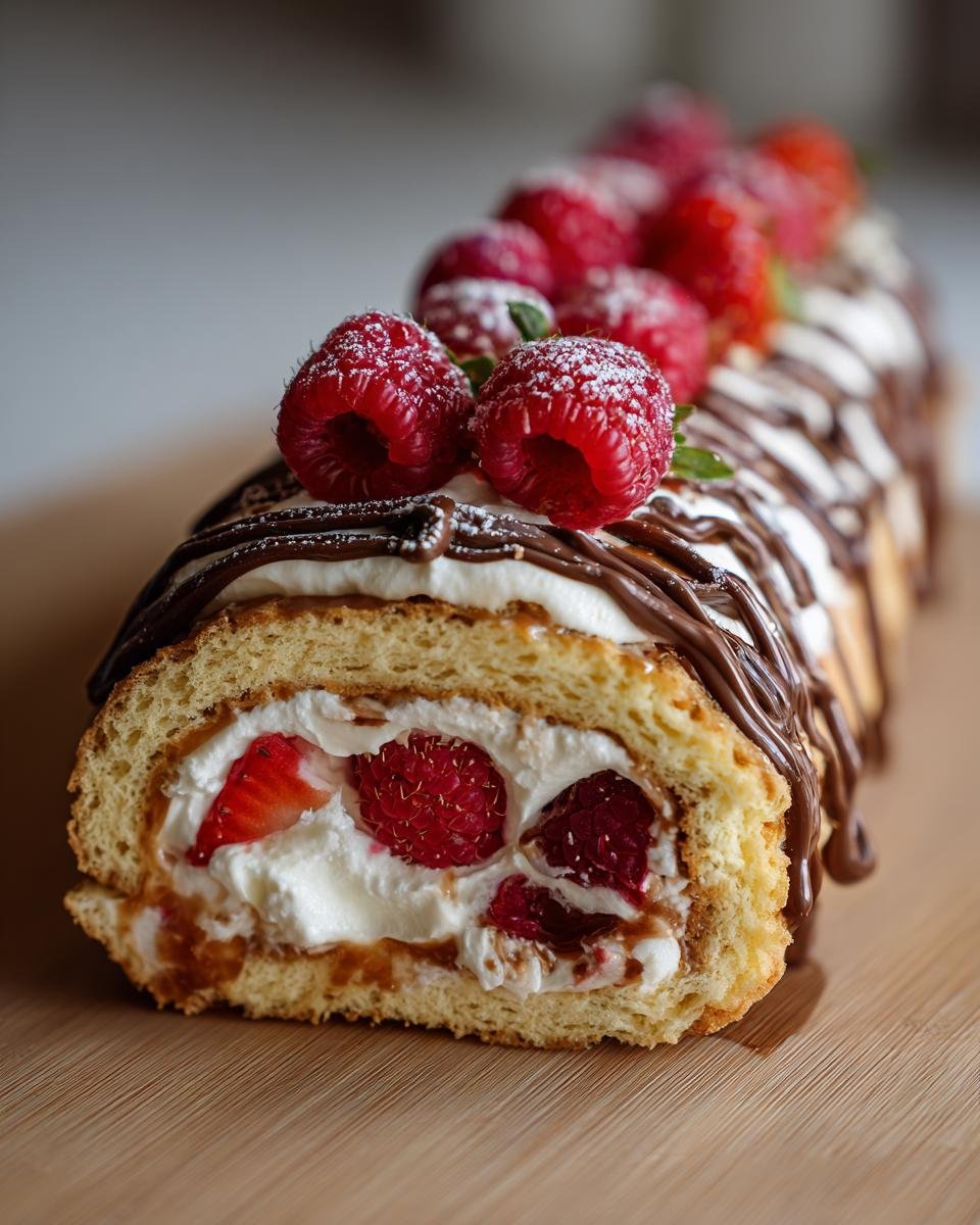 Recette de Bûche au Caramel Beurre Salé et Fruits - detail 2