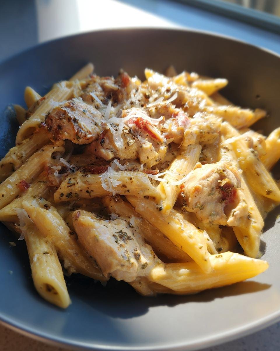 Recette de pâtes crémeuses au poulet cajun à la mijoteuse - detail 1