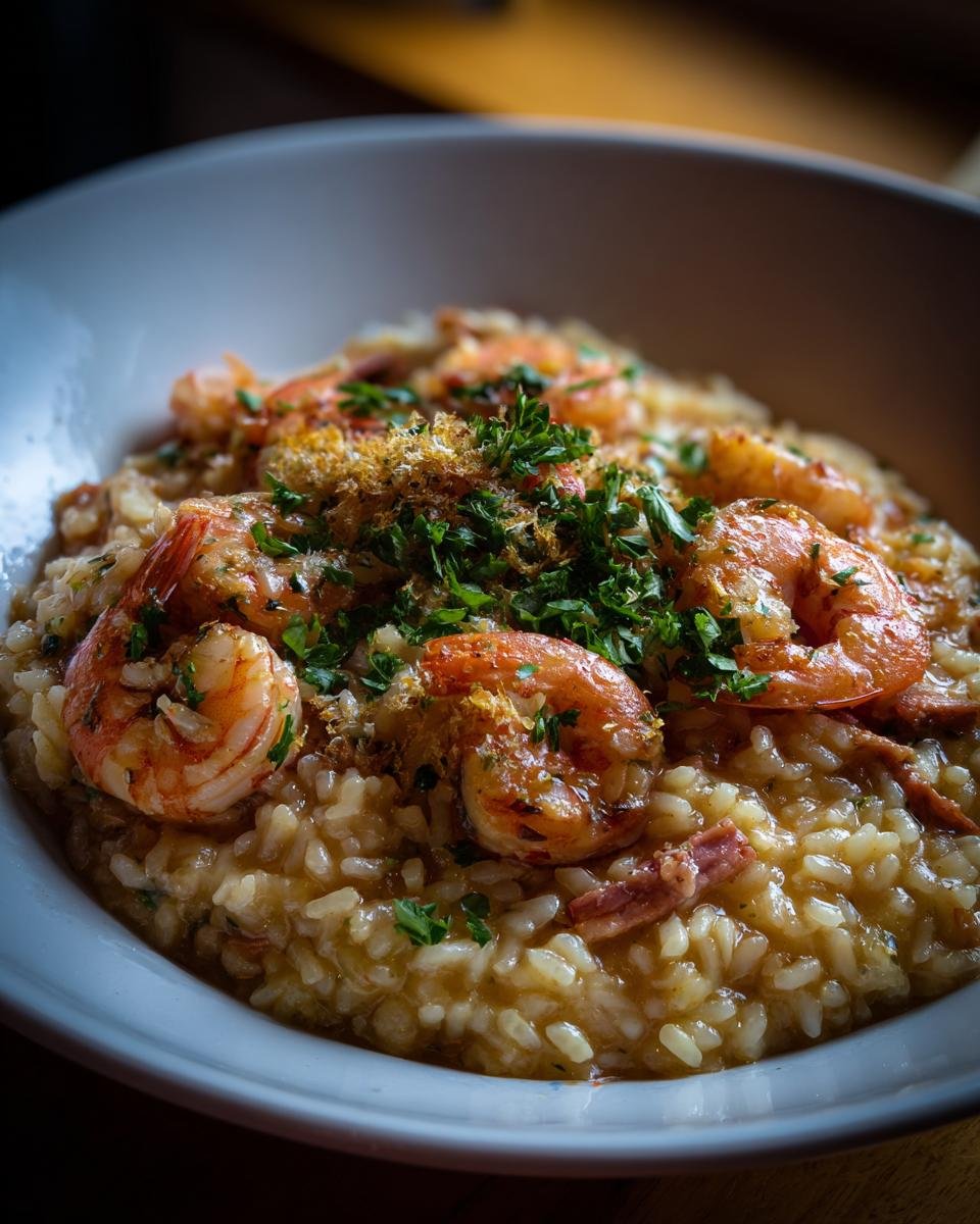 Risotto aux crevettes, citron et ail - detail 2