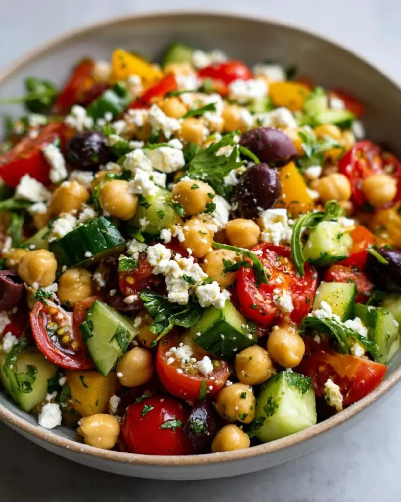 Salade de pois chiche à la grecque