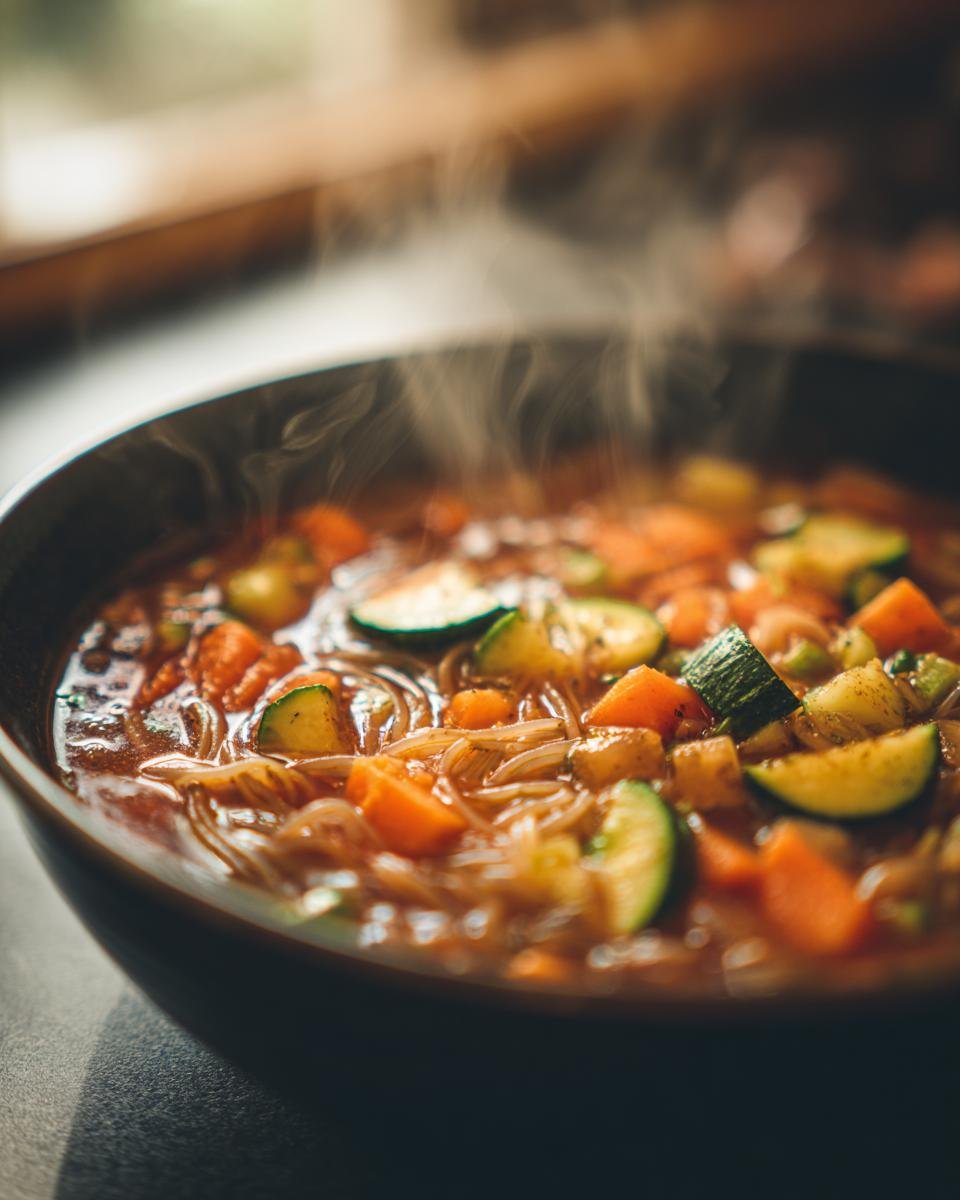 Soupe Légumes et Vermicelles Dernière Minute Simple - detail 2