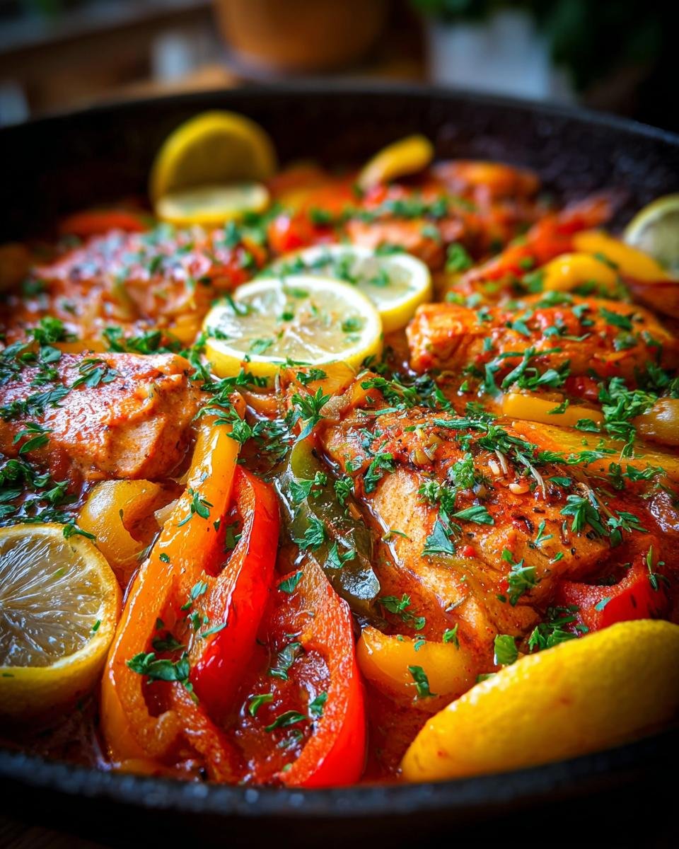 Tajine de Saumon aux Poivrons Colorés - detail 1