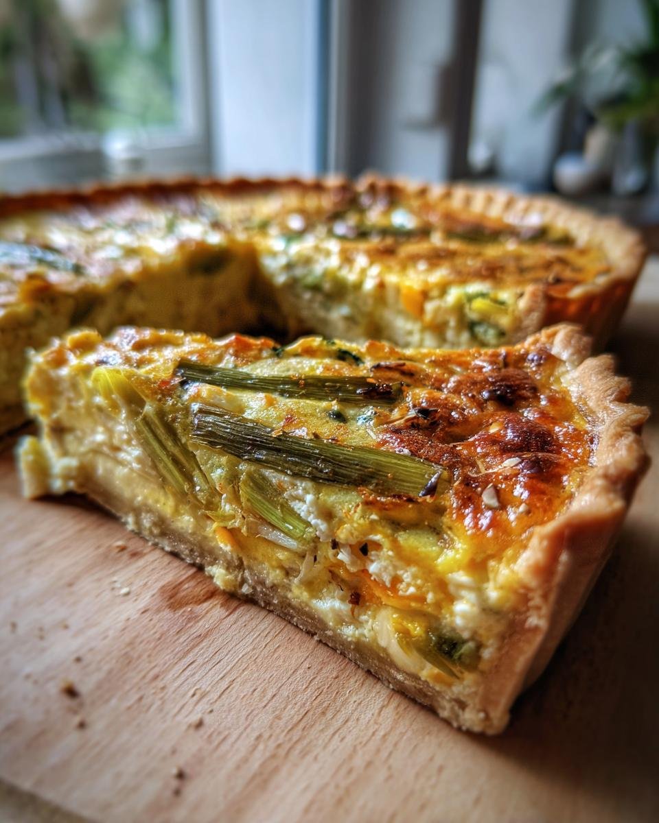 Tarte aux poireaux et camembert - detail 1