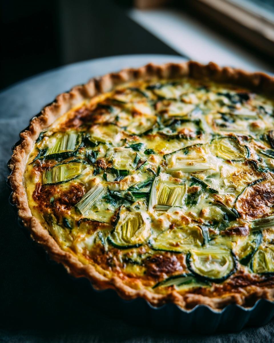 Tarte aux poireaux et camembert - detail 2