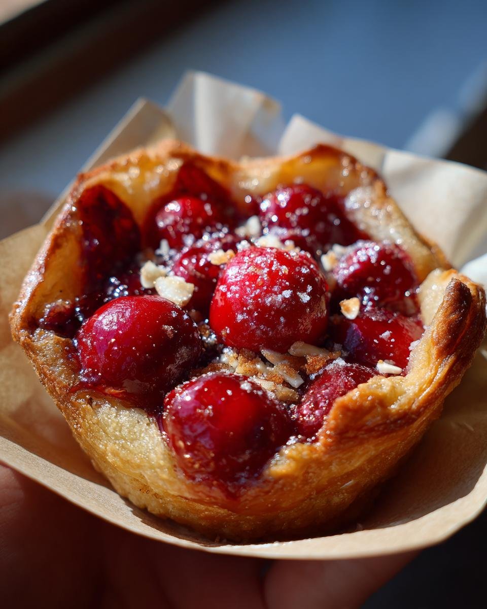 tarte rustique aux cerises - detail 1