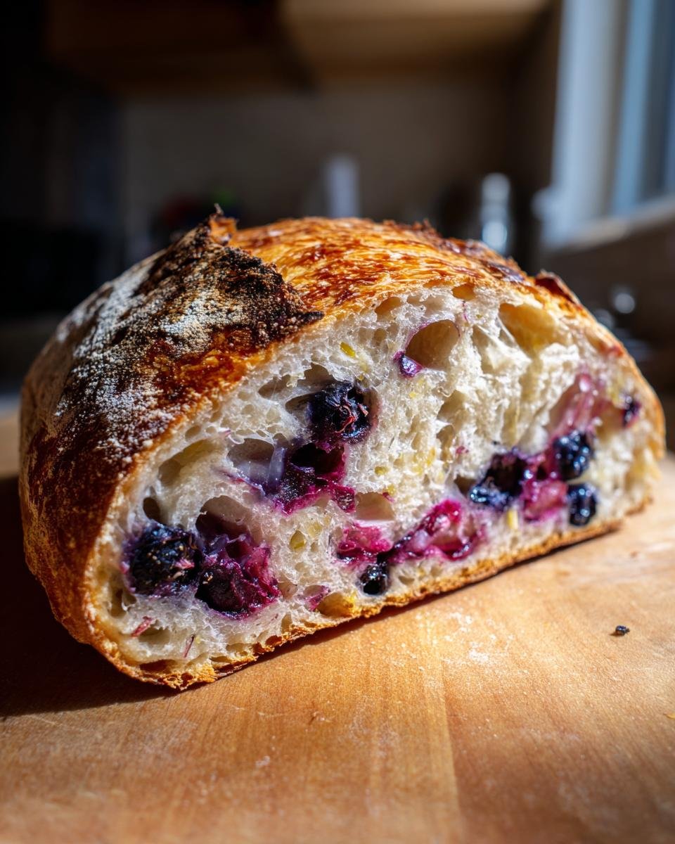 Easy Lemon Blueberry Sourdough Bread Recipe - detail 1