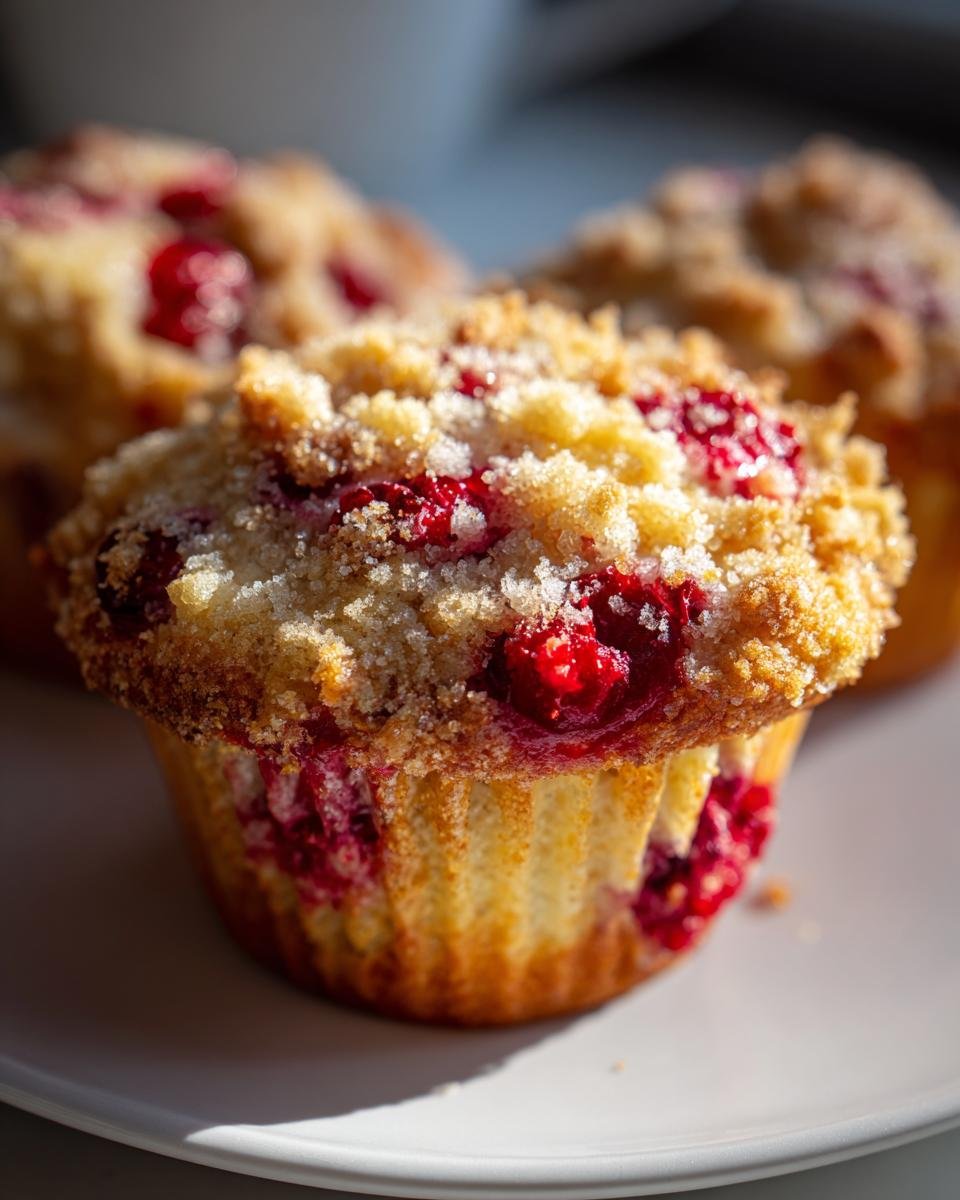 Muffins canneberge-orange avec crumble - detail 1