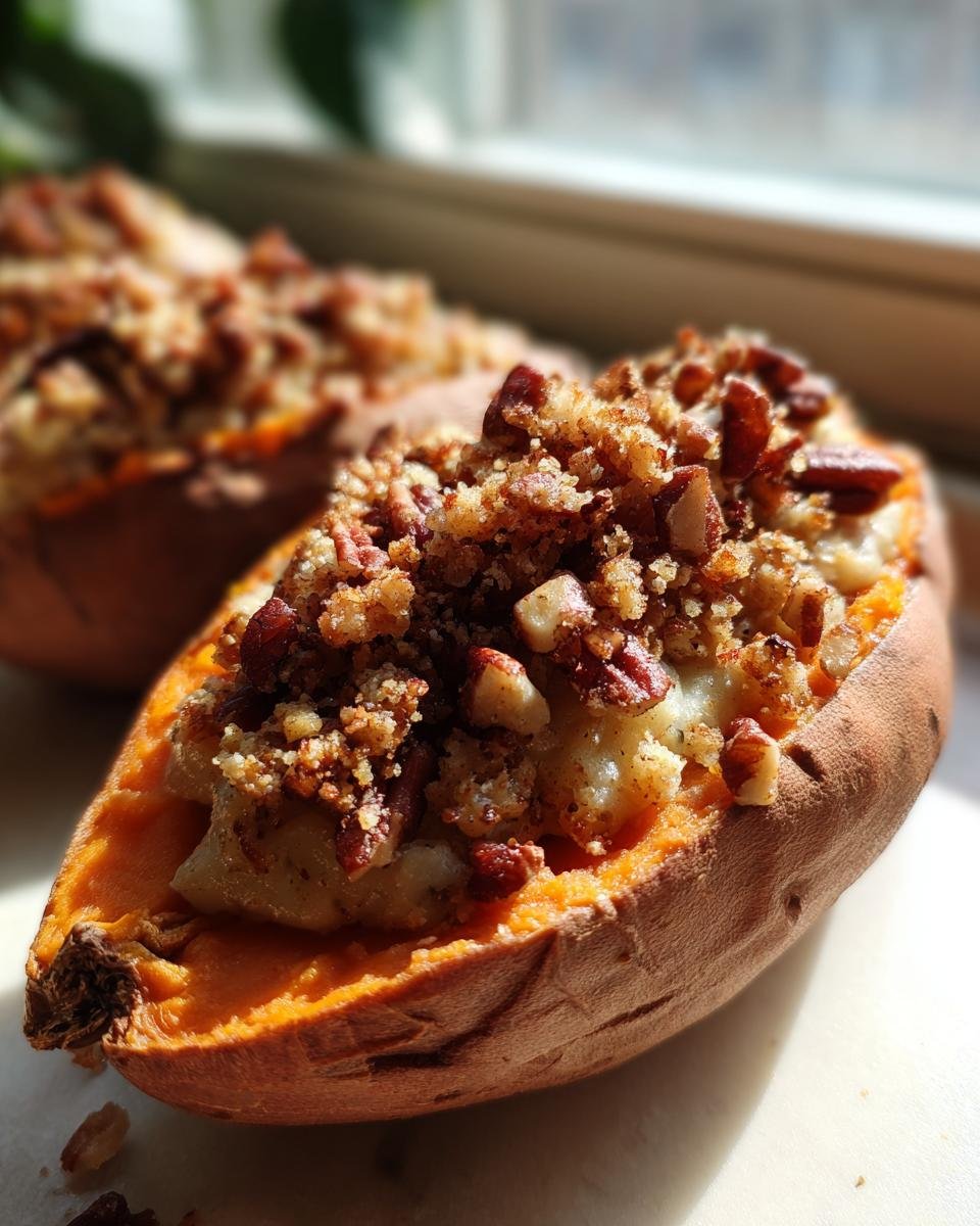 Pecan pie twice baked sweet potatoes - detail 1