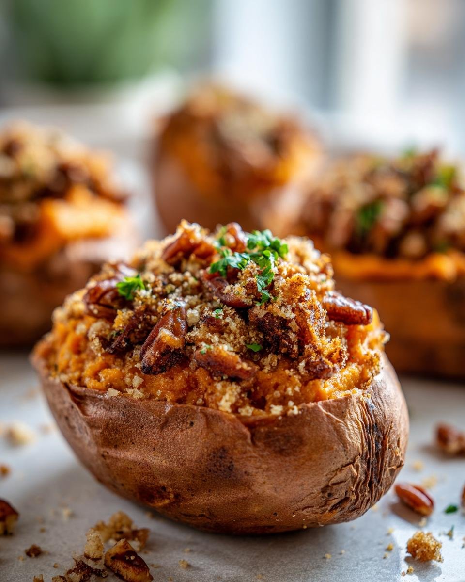 Pecan pie twice baked sweet potatoes - detail 2