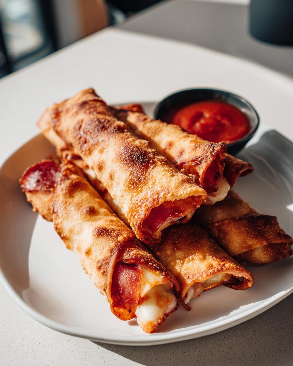 Rouleaux de pizza frits à l'air - detail 2