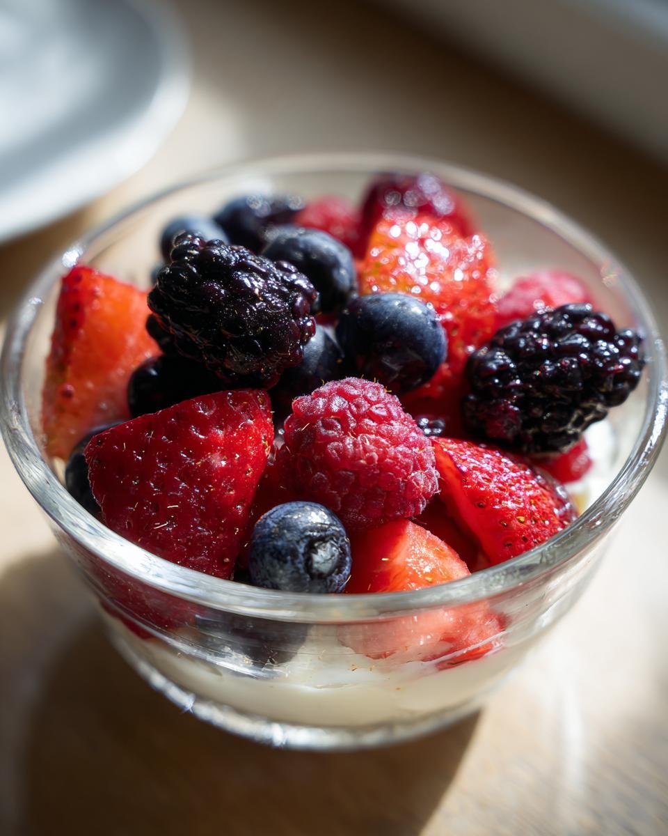 Salade de fruits au cheesecake moelleux - detail 1