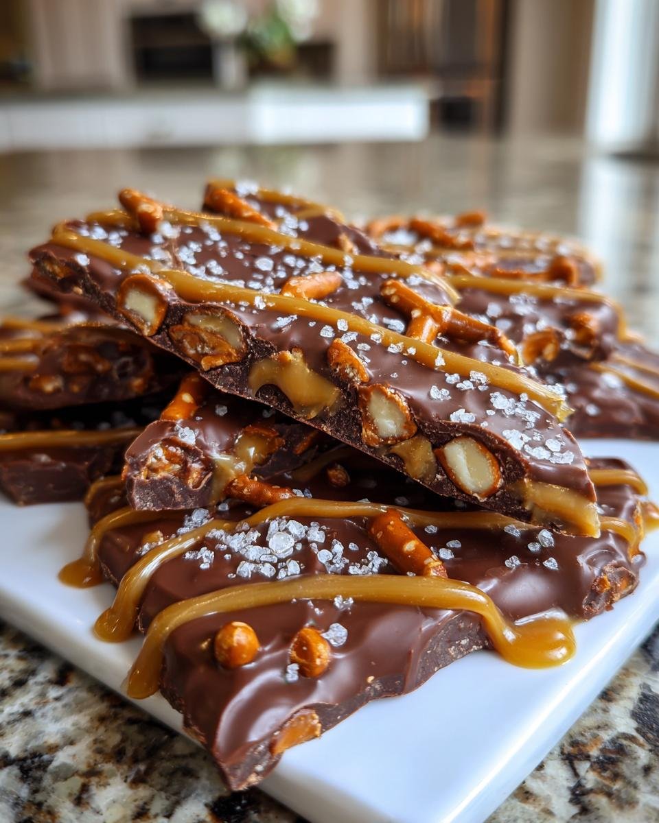The Best Salted Caramel Pretzel Bark - detail 1