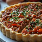 Préparation de la tarte thon tomates maison