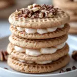 Biscuits sandwich moelleux au beurre de cacahuète fraîchement préparés