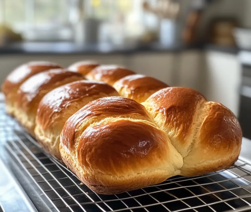 Brioche maison dorée et moelleuse sortie du four