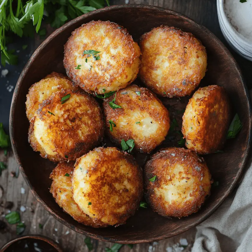 Beignets de pommes de terre croustillants faits maison