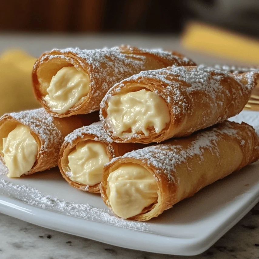 Cannoli à la Crème Pâtissière : Le Dessert Italien Parfait