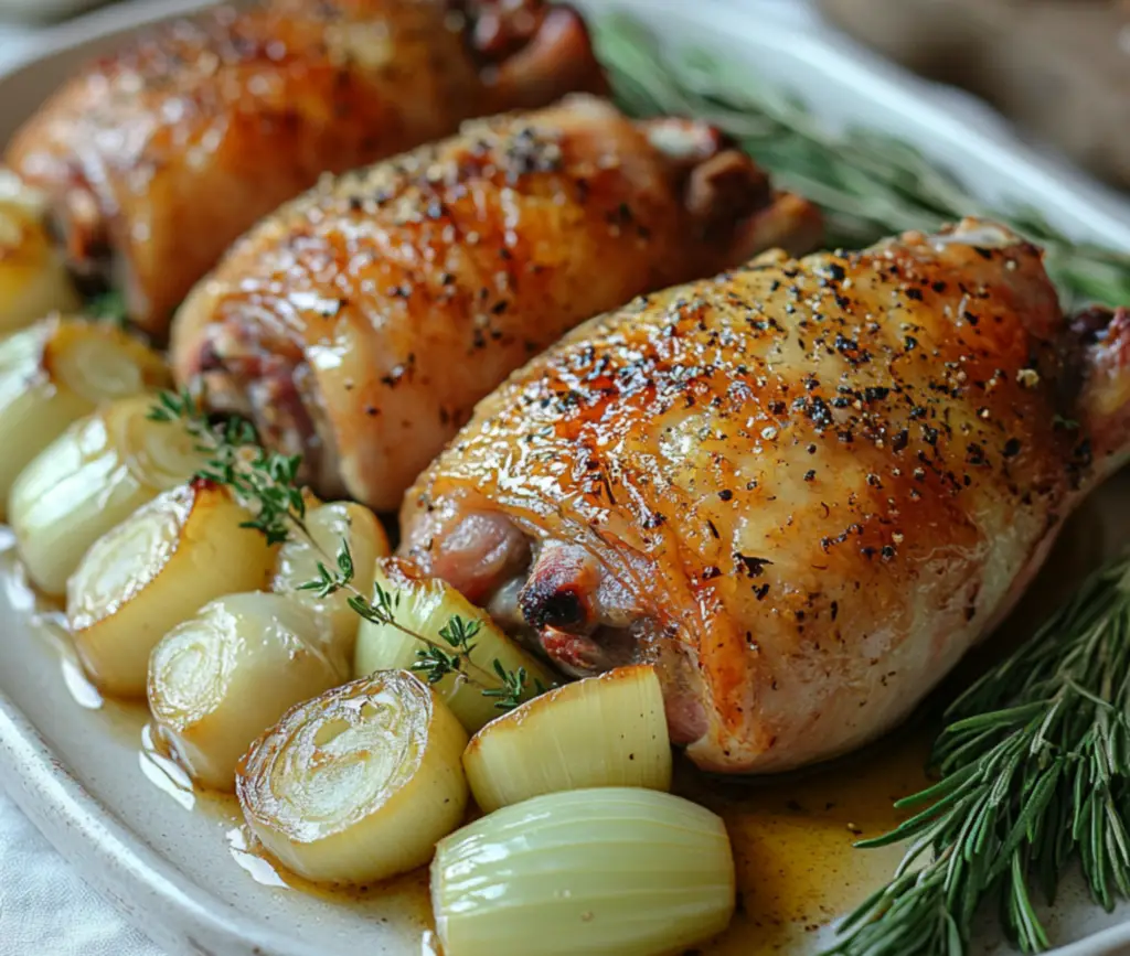 Cuisse de dinde confite aux poireaux : Un festin tendre et savoureux