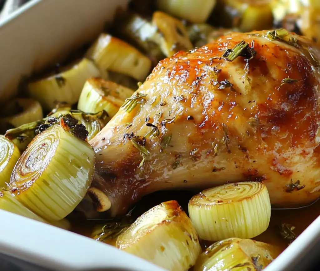 Cuisse de dinde confite aux poireaux : Un festin tendre et savoureux