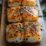 Filets de cabillaud au citron et persil, fraîchement préparés