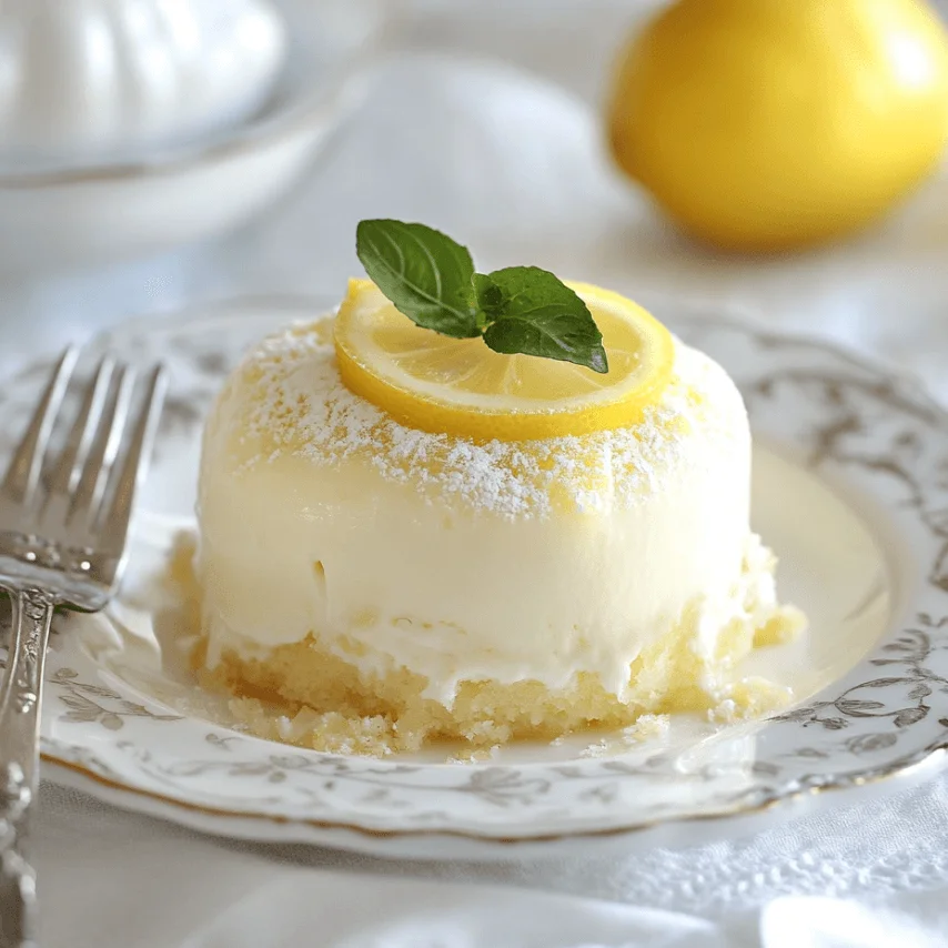 Fondant citron mascarpone fraîchement préparé