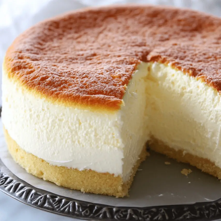 Gâteau Crémeux aux Yaourts Fraîchement Sorti du Four