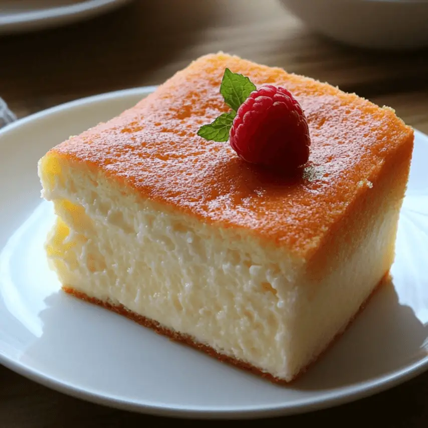 Gâteau Crémeux aux Yaourts Fraîchement Sorti du Four