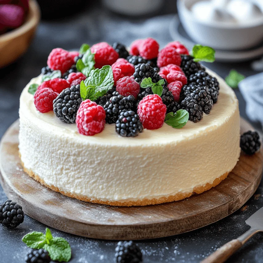 Gâteau yaourt fromage blanc moelleux avec fruits rouges