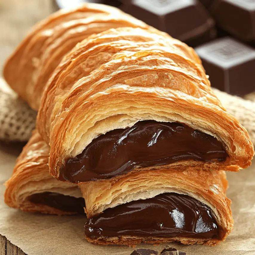 Pains au chocolat express dorés et moelleux